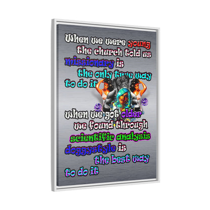doggystyle - framed canvas art (brushed nickel)