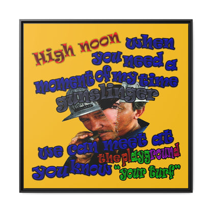 high noon - framed canvas art (yellow)