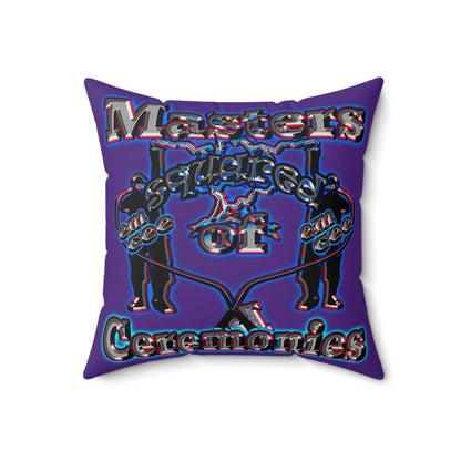 em cee squared - Spun Polyester Square Pillow - (purple)