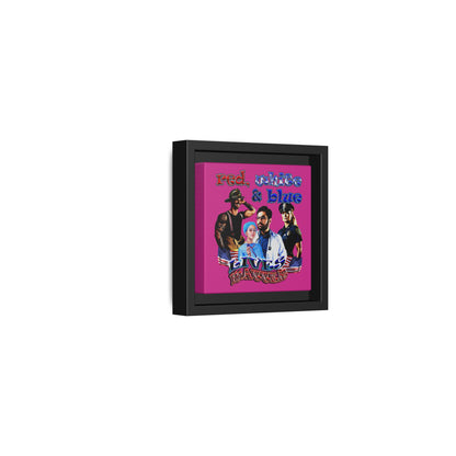 rw&b lives matter - framed canvas art (pink)