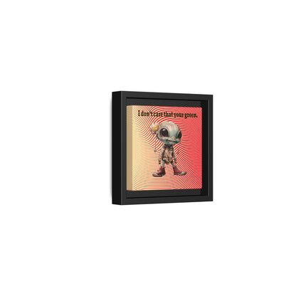 I don't care that your green - framed canvas art (yellow-orange wave)