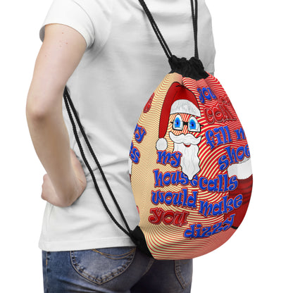 santa's shoes - Drawstring Bag (yellow-orange wave)