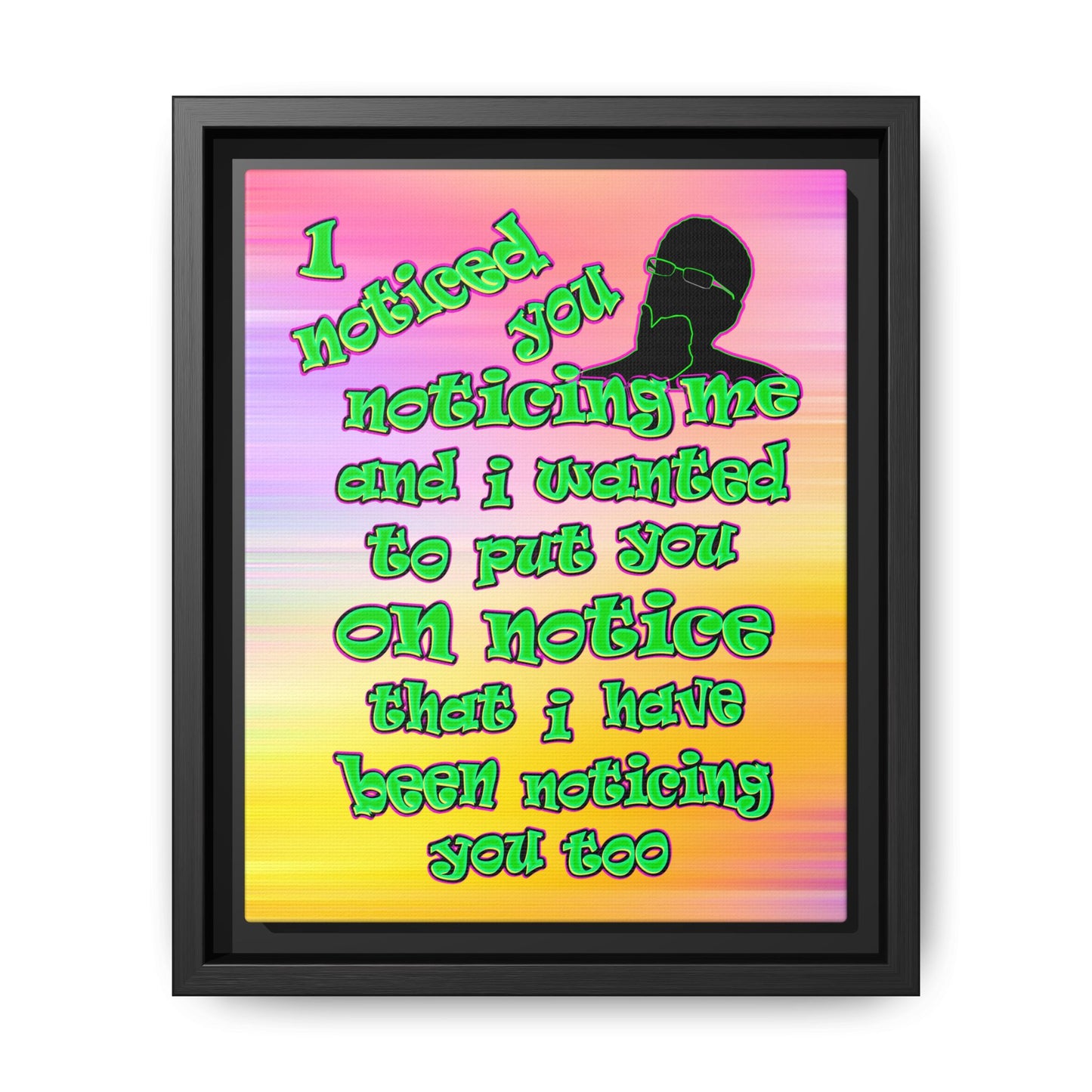 noticed you noticing - framed canvas art (color blur)