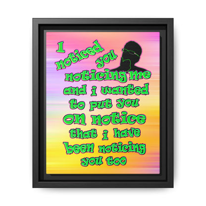 noticed you noticing - framed canvas art (color blur)