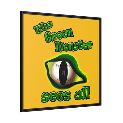 green monster - framed canvas art (yellow)