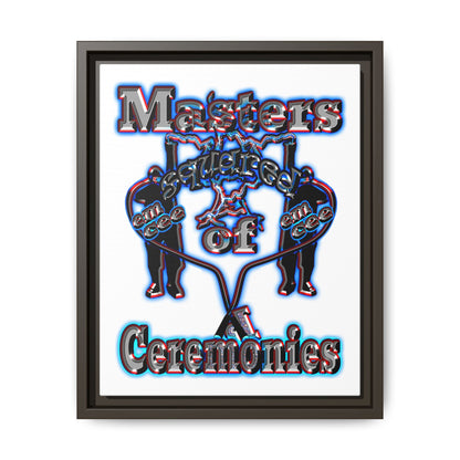em cee squared - framed canvas art (white)