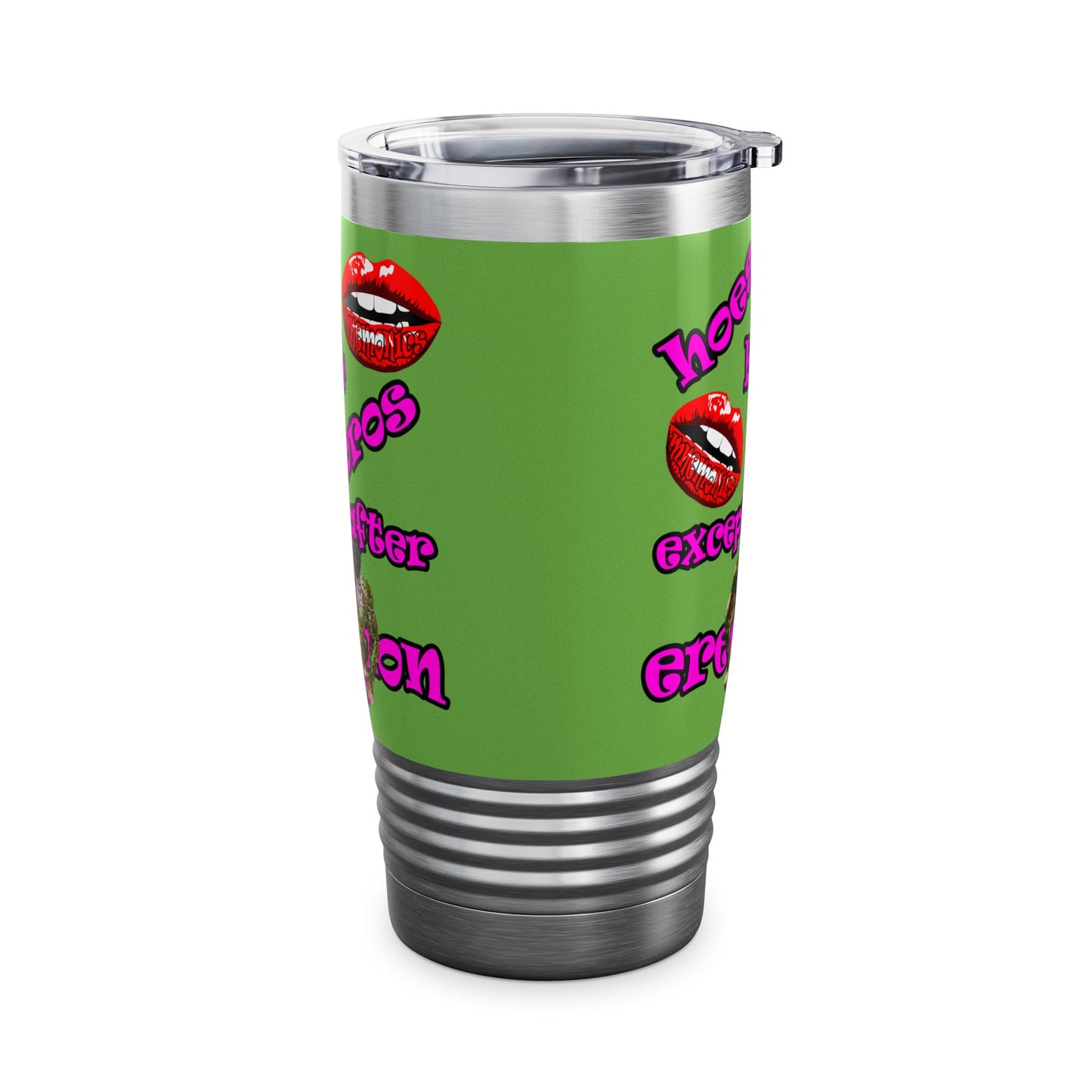 hoes b4 bros - Ringneck Tumbler, 20oz (green)