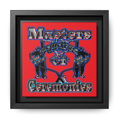 em cee squared - framed canvas art (red)