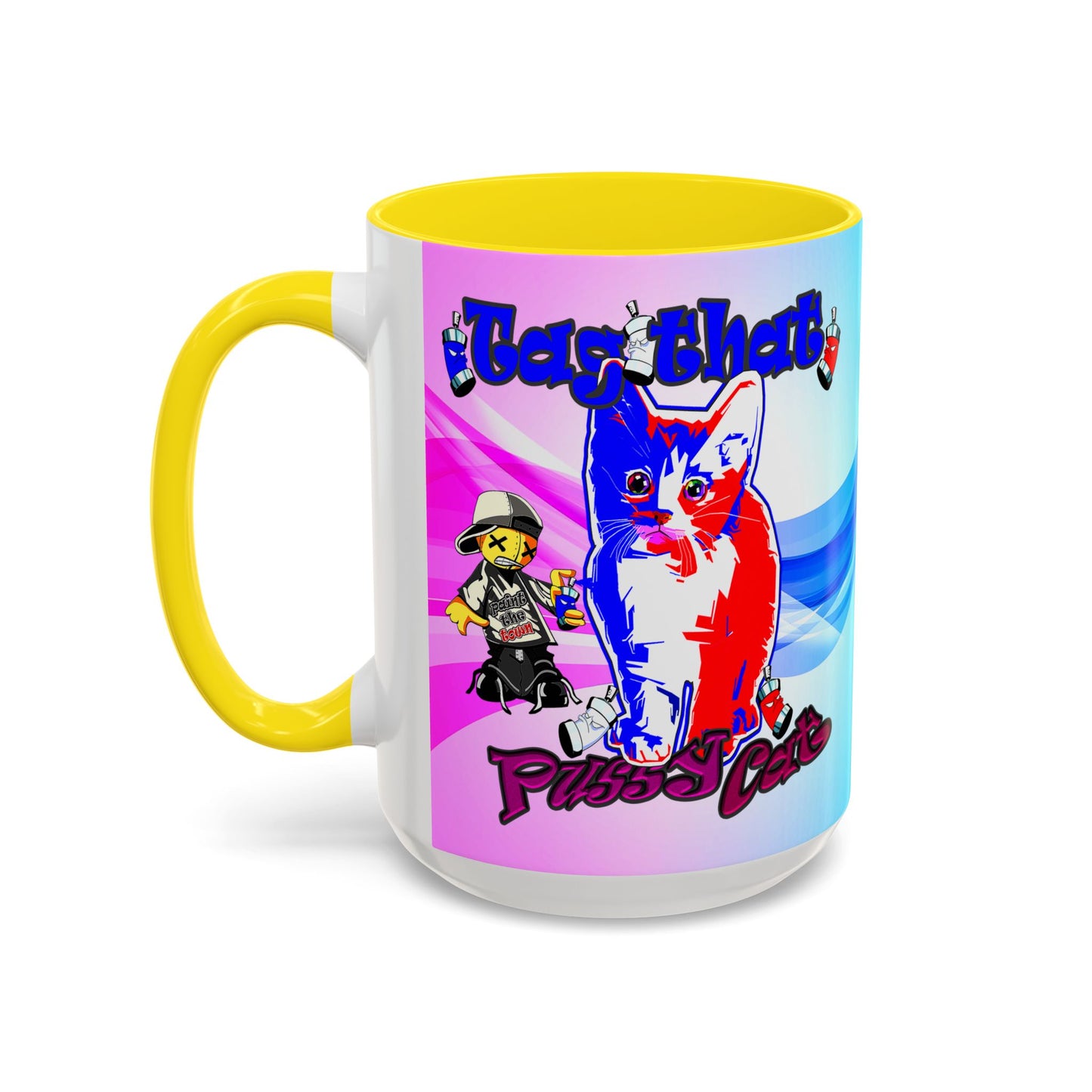 tag that - Accent Mug (light blue-pink wave)