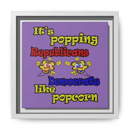 popping like popcorn - framed canvas art (light purple)