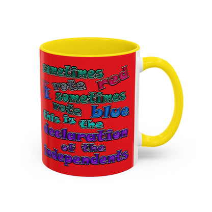 declaration of the independents - Accent Mug (red)