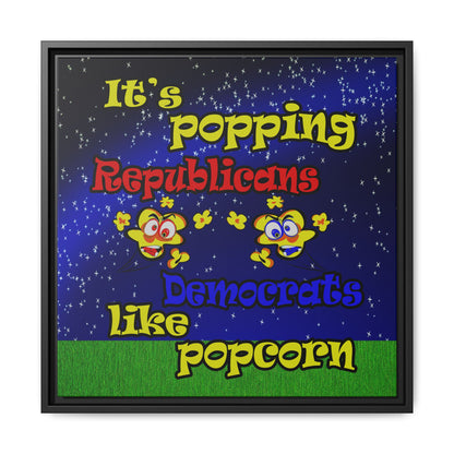 popping like popcorn - framed canvas art ('snoops' background)