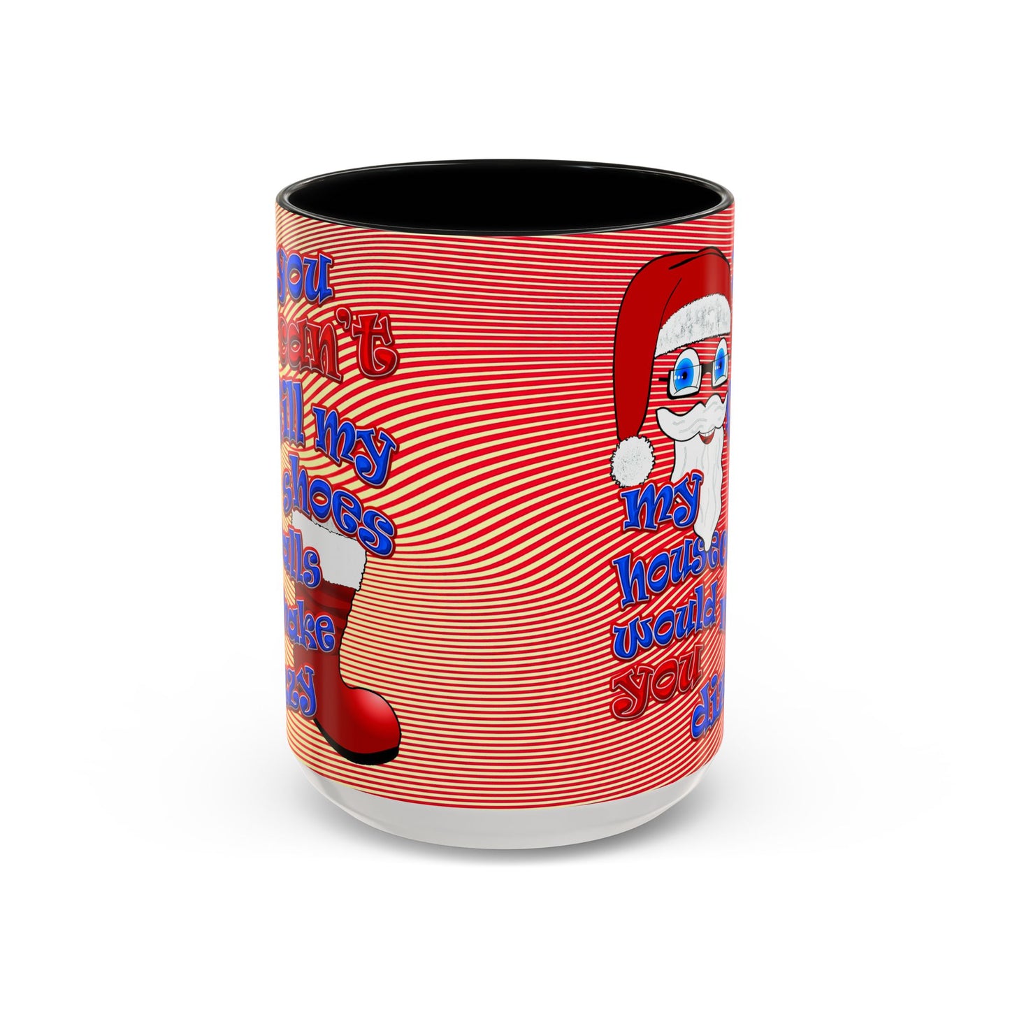 santa's shoes - Accent Mug (yellow-orange wave)