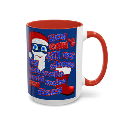 santa's shoes - Accent Mug (dark blue)