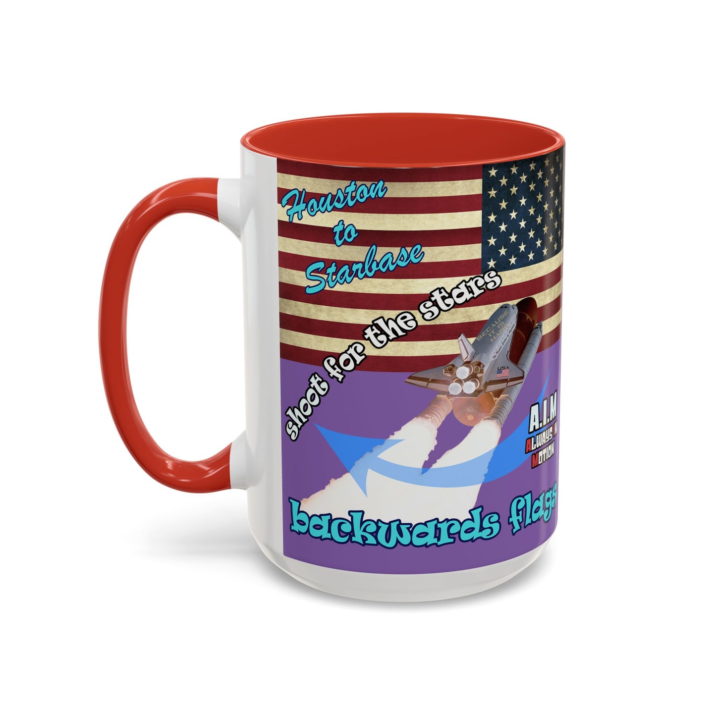 shoot for the stars - Accent Mug (light purple)