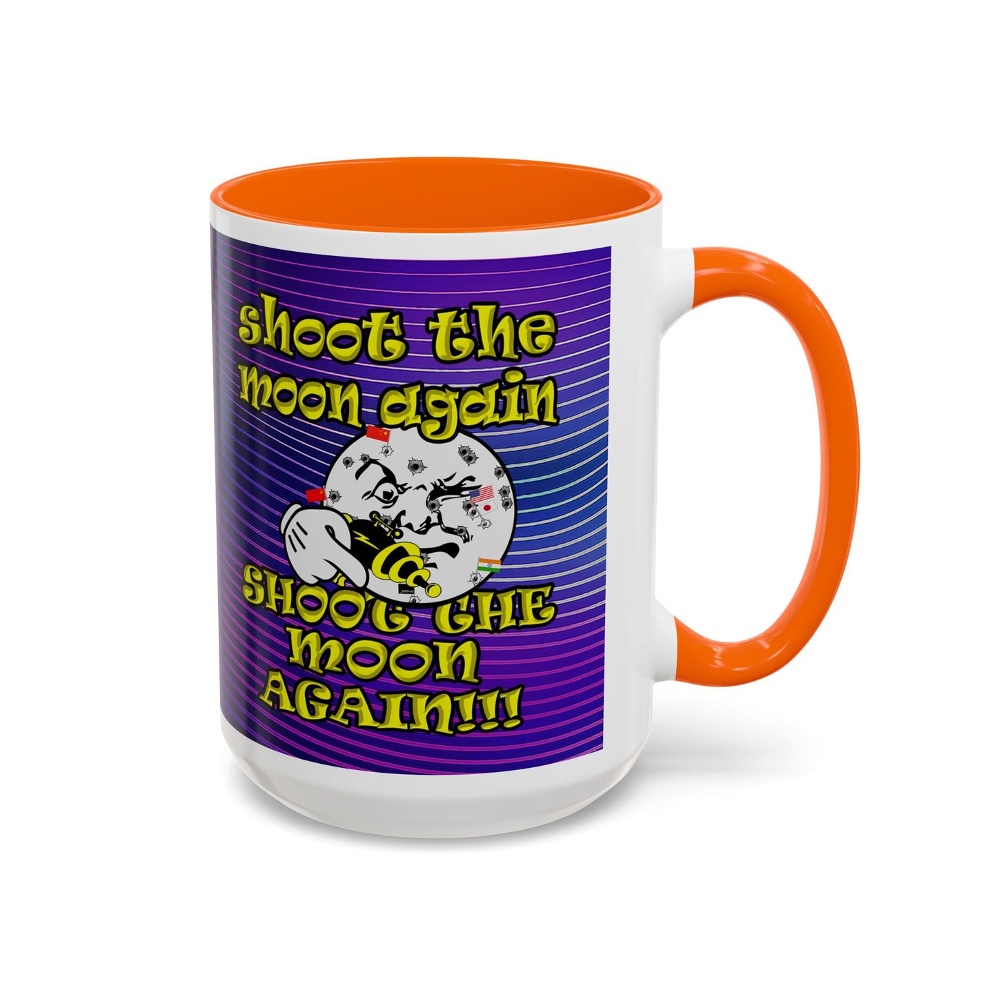 shoot the moon again - Accent Mug (purple wave)