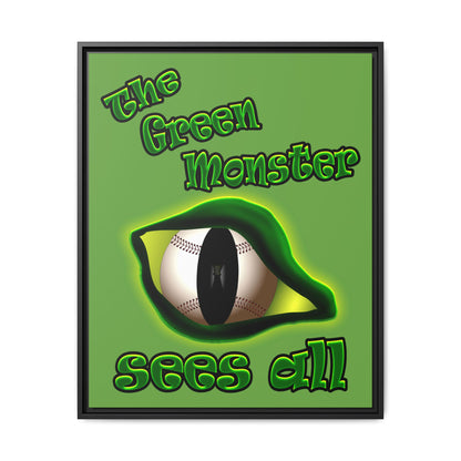 green monster - framed canvas art (green)