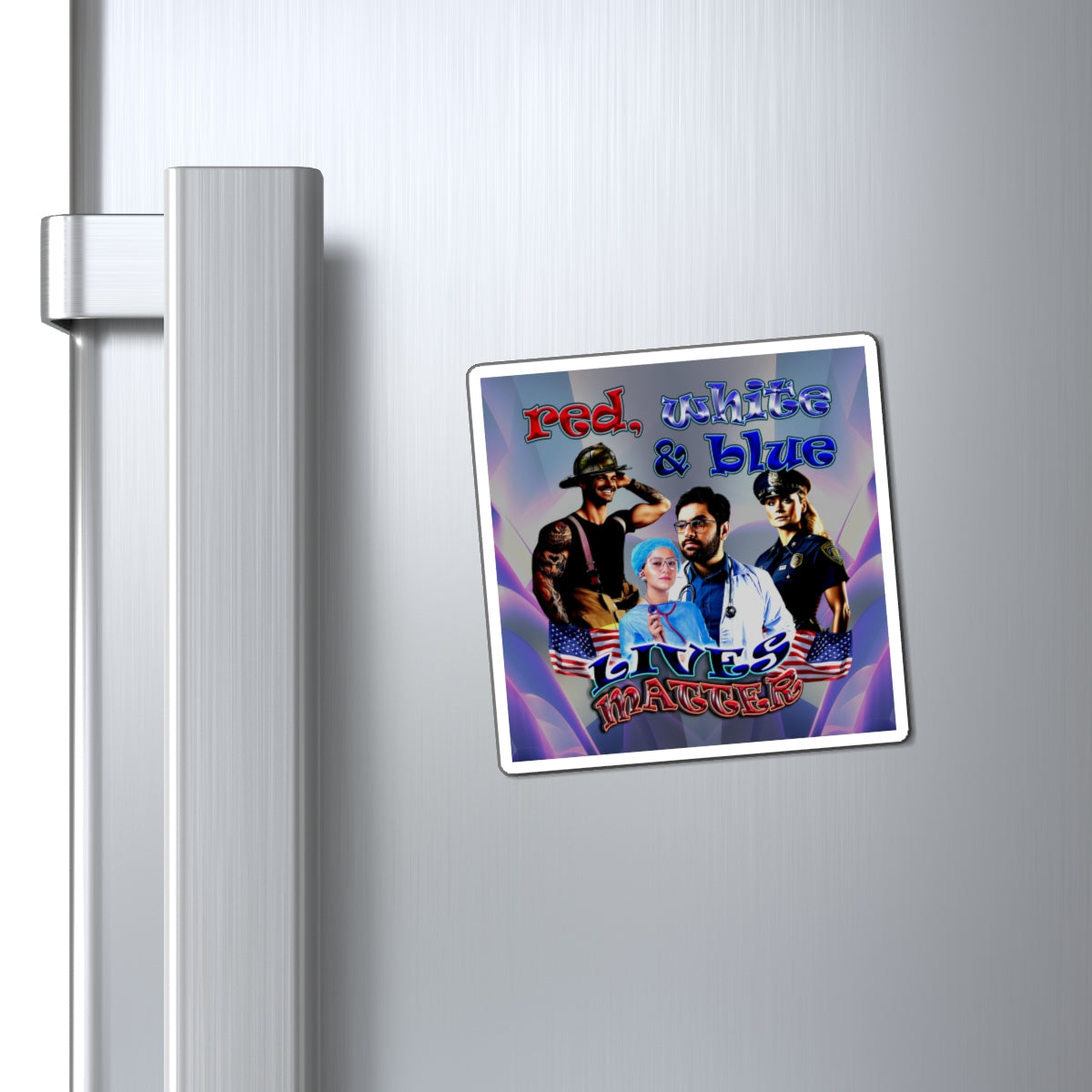 rw&b lives matter - Magnets - (grey-pink wave)