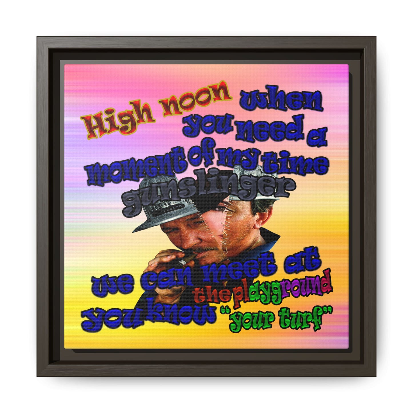 high noon - framed canvas art (color blur)