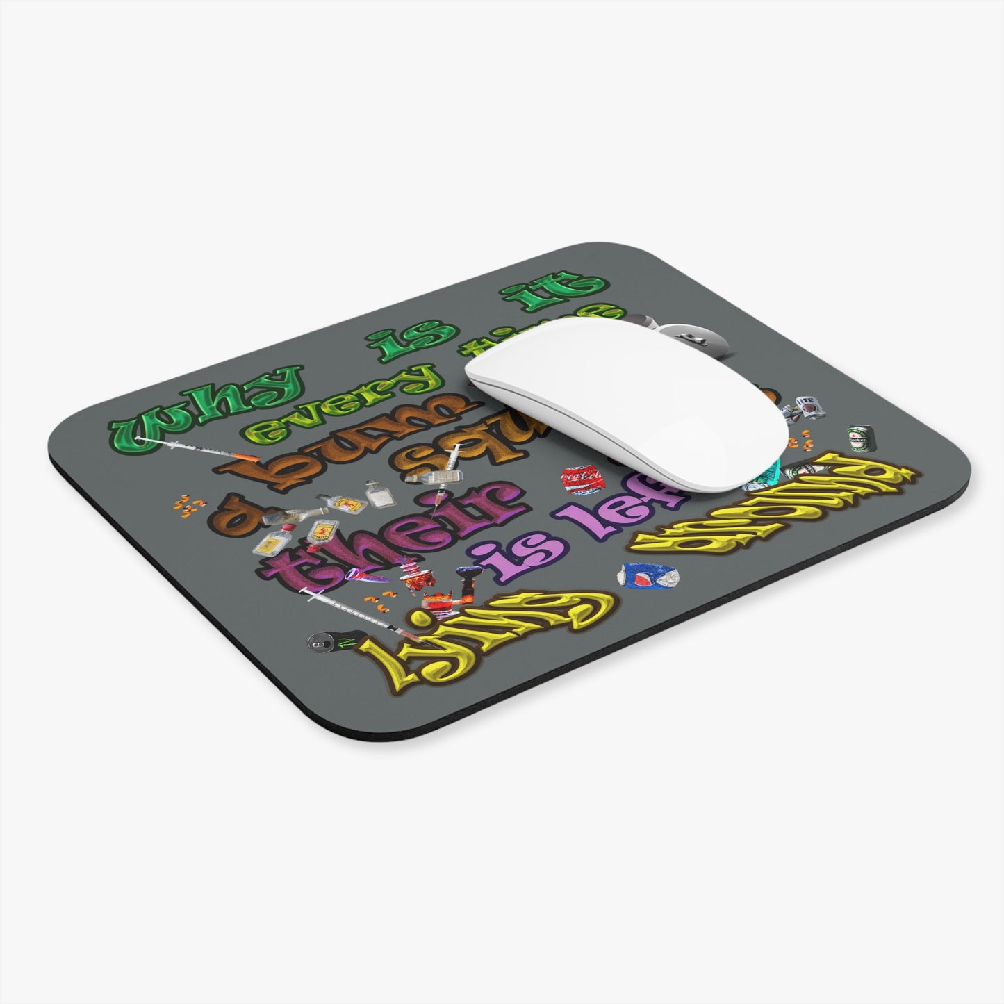 the bum's shit - Mouse Pad (Rectangle) (dark grey)