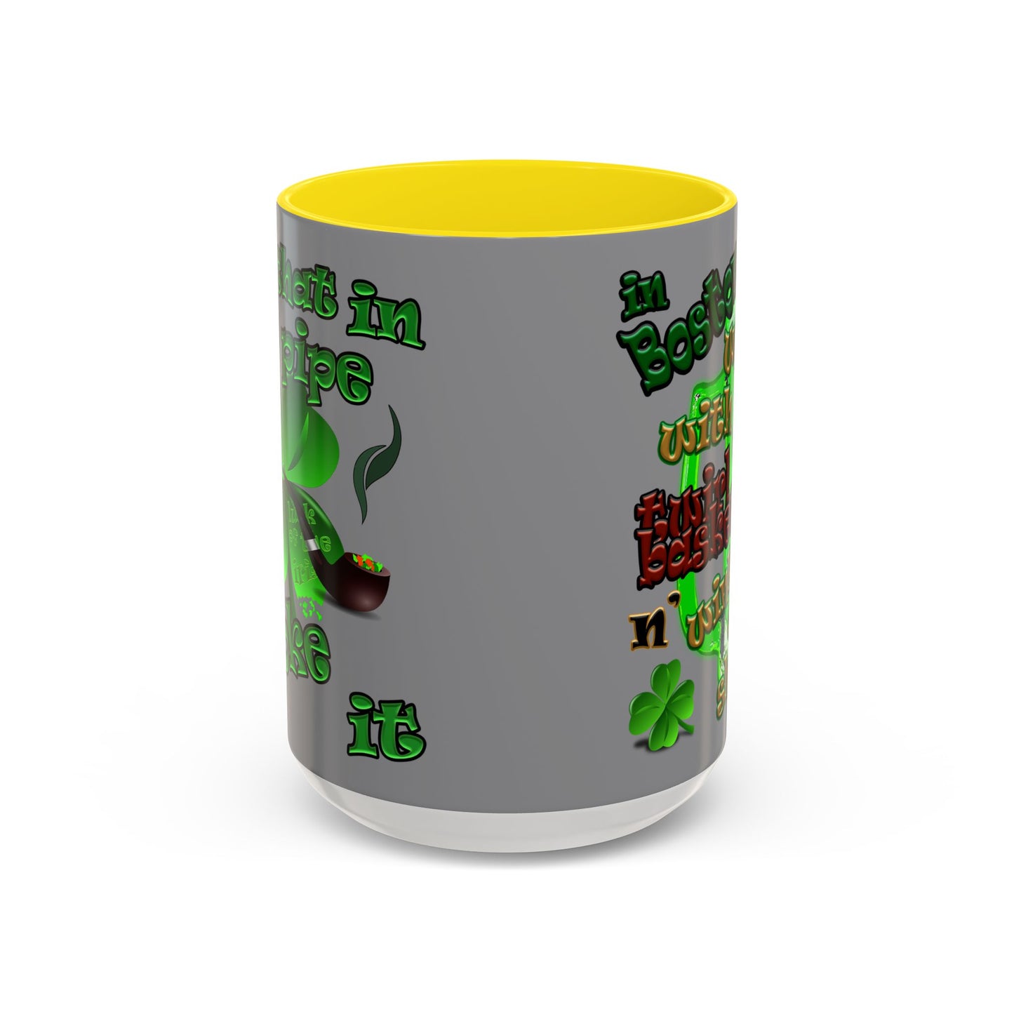 celtics logo - Accent Mug (grey)