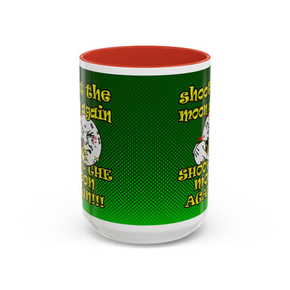 shoot the moon again - Accent Mug (logo green)