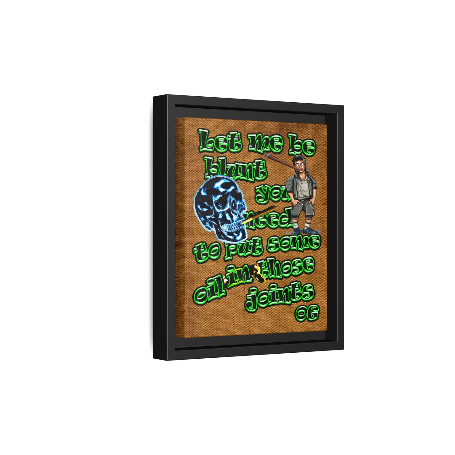 og - framed canvas art (brown papyrus)