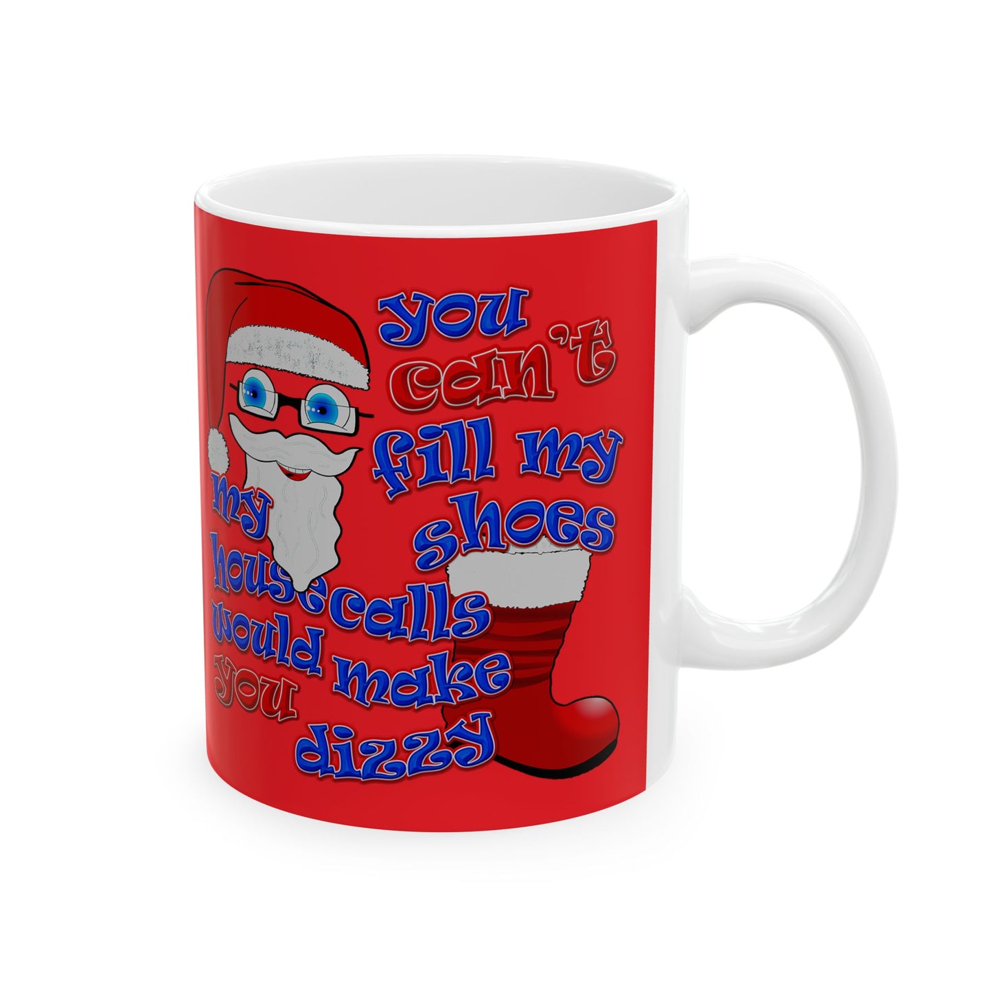 santa's shoes - White Mug (red)