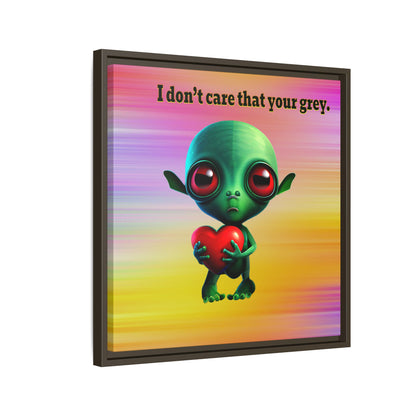 I don't care that your grey - framed canvas art (color blur)