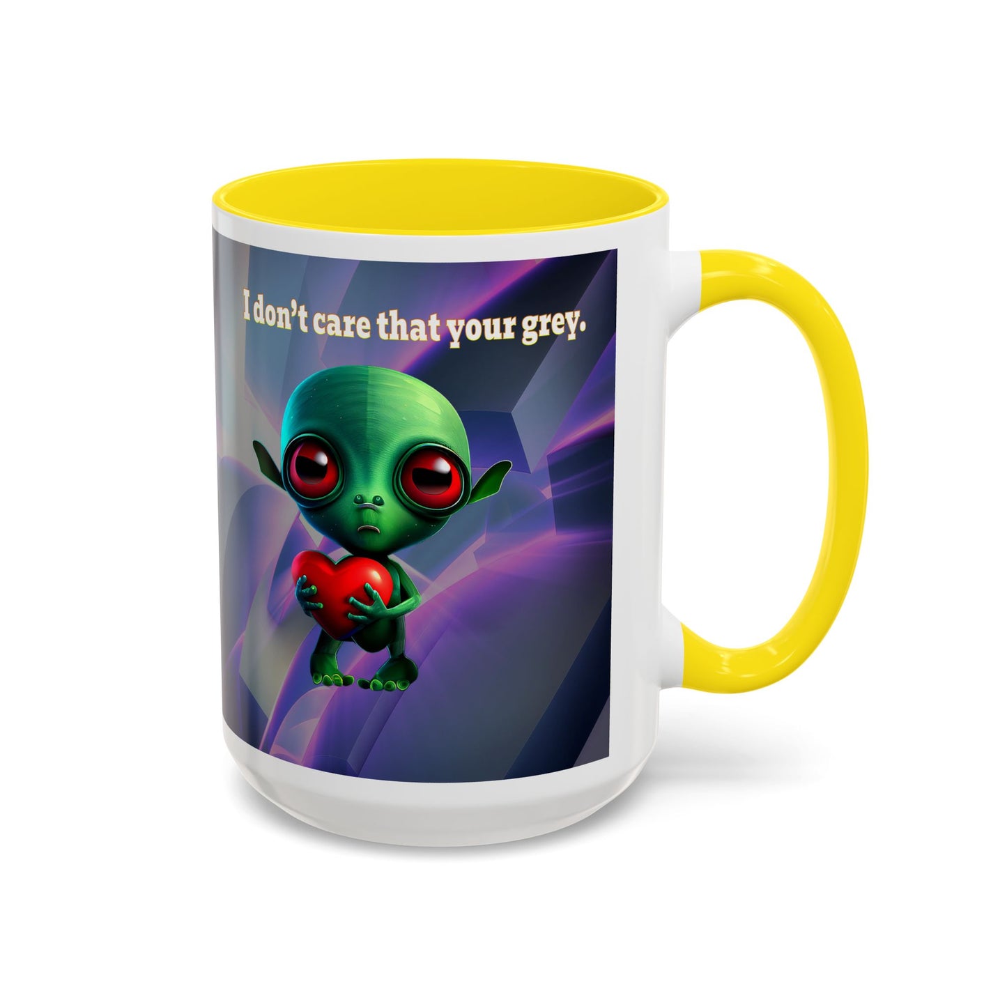 I don't care that your grey - Accent Mug (grey-pink wave)