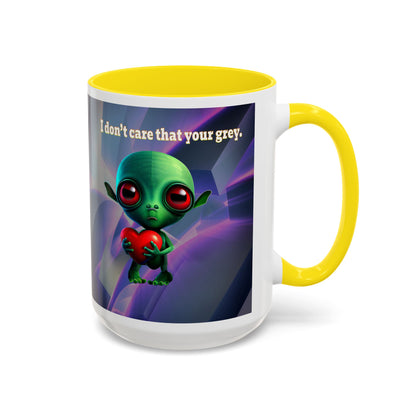 I don't care that your grey - Accent Mug (grey-pink wave)