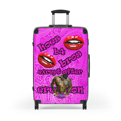 hoes b4 bros - Suitcase (pink swirl)