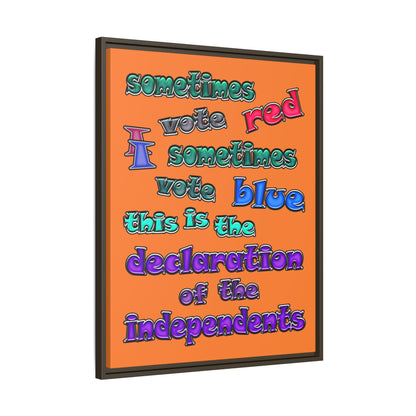 declaration of the independents - framed canvas art (crusta)