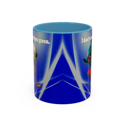 I don't care that your grey - Accent Mug (blue-white wave)