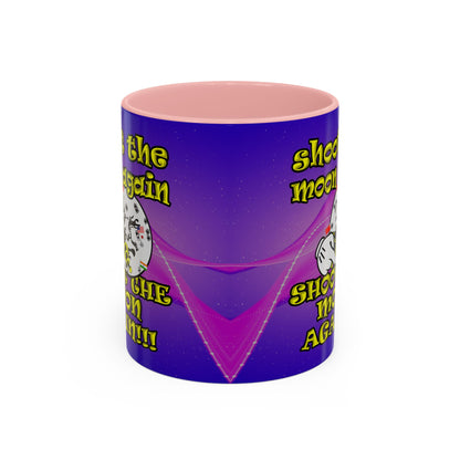 shoot the moon again - Accent Mug (purple-pink wave)