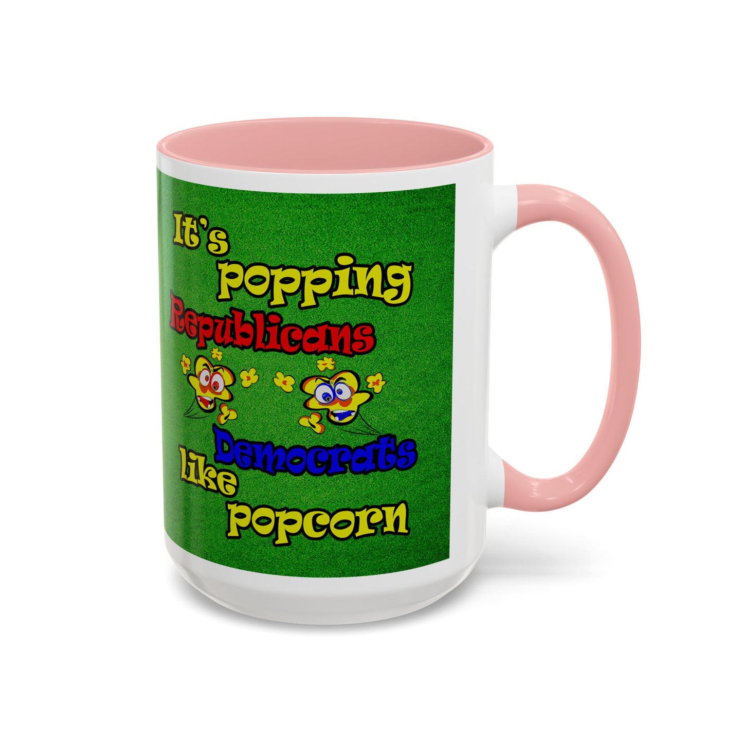 popping like popcorn - Accent Mug (green turf)