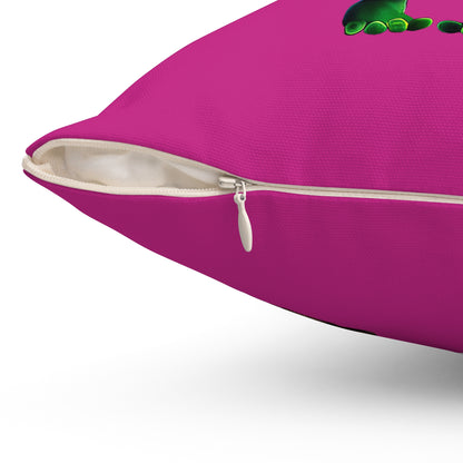 I don't care that your grey - Spun Polyester Square Pillow - (pink)