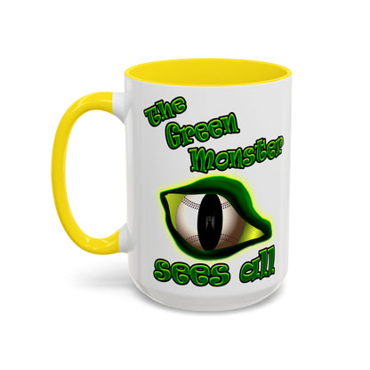 green monster - Accent Mug (white)