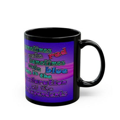 declaration of the independents - Black Mug (purple-pink wave)