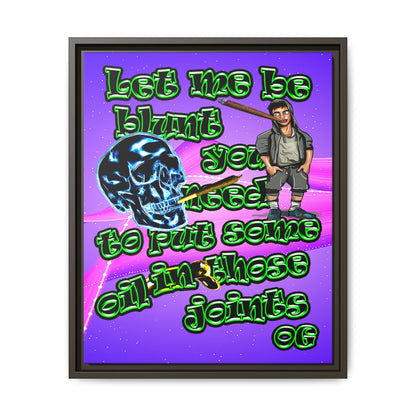 og - framed canvas art (purple-pink wave)
