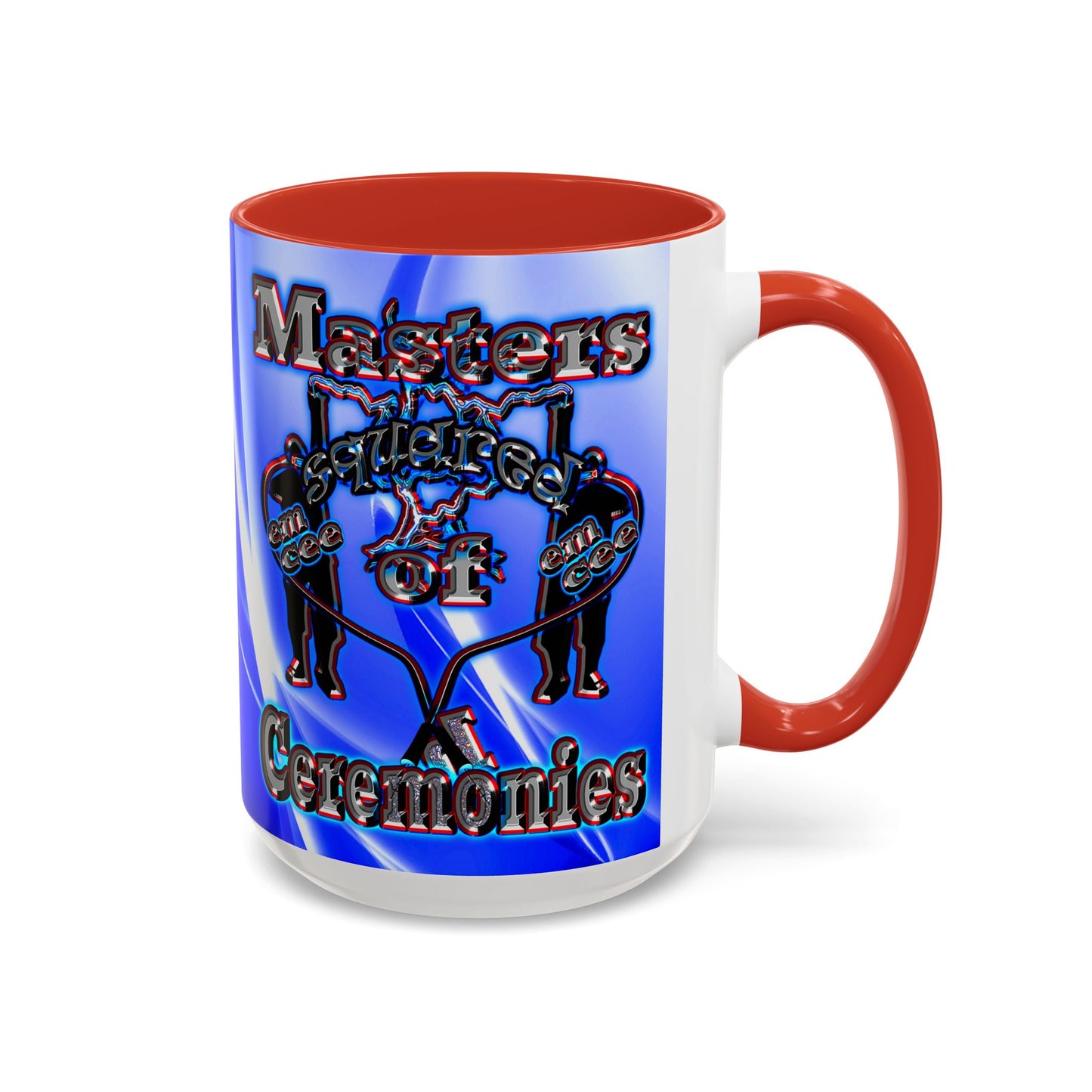 em cee squared - Accent Mug (blue-white wave)