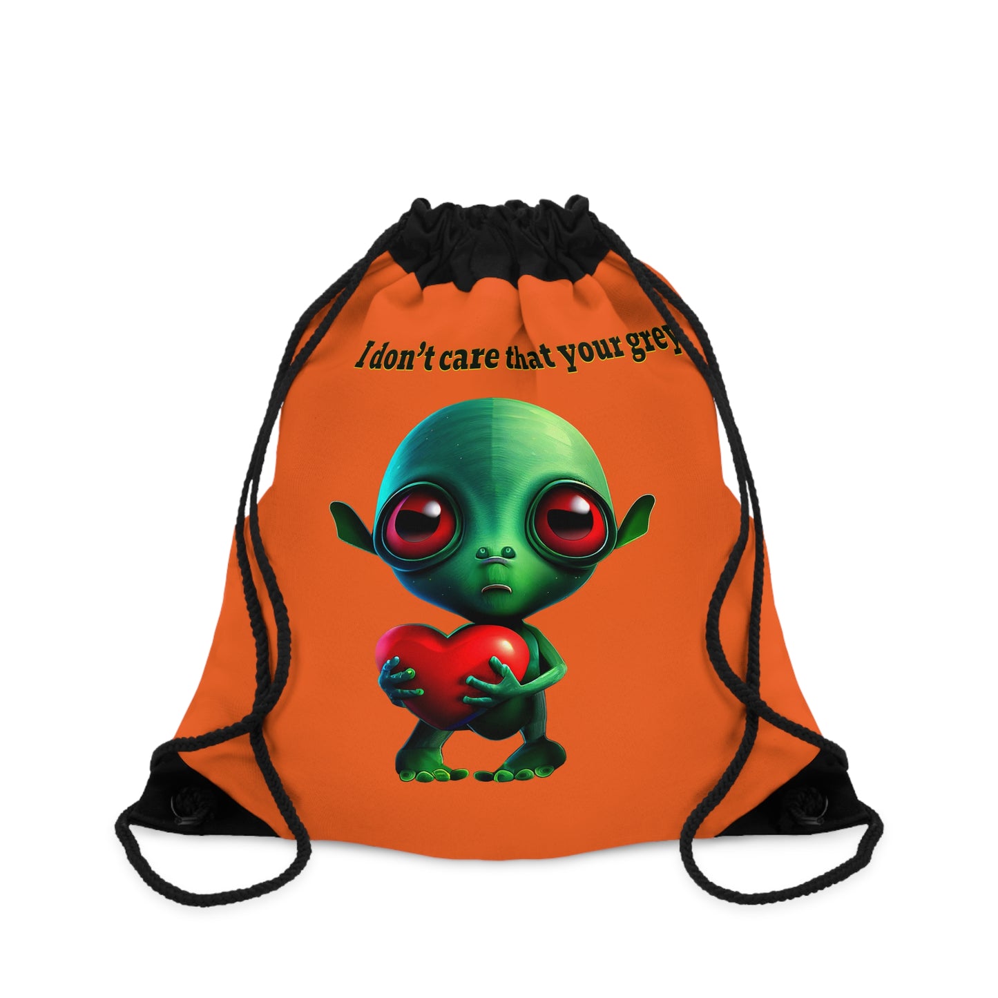 I don't care that your grey - Drawstring Bag (orange)