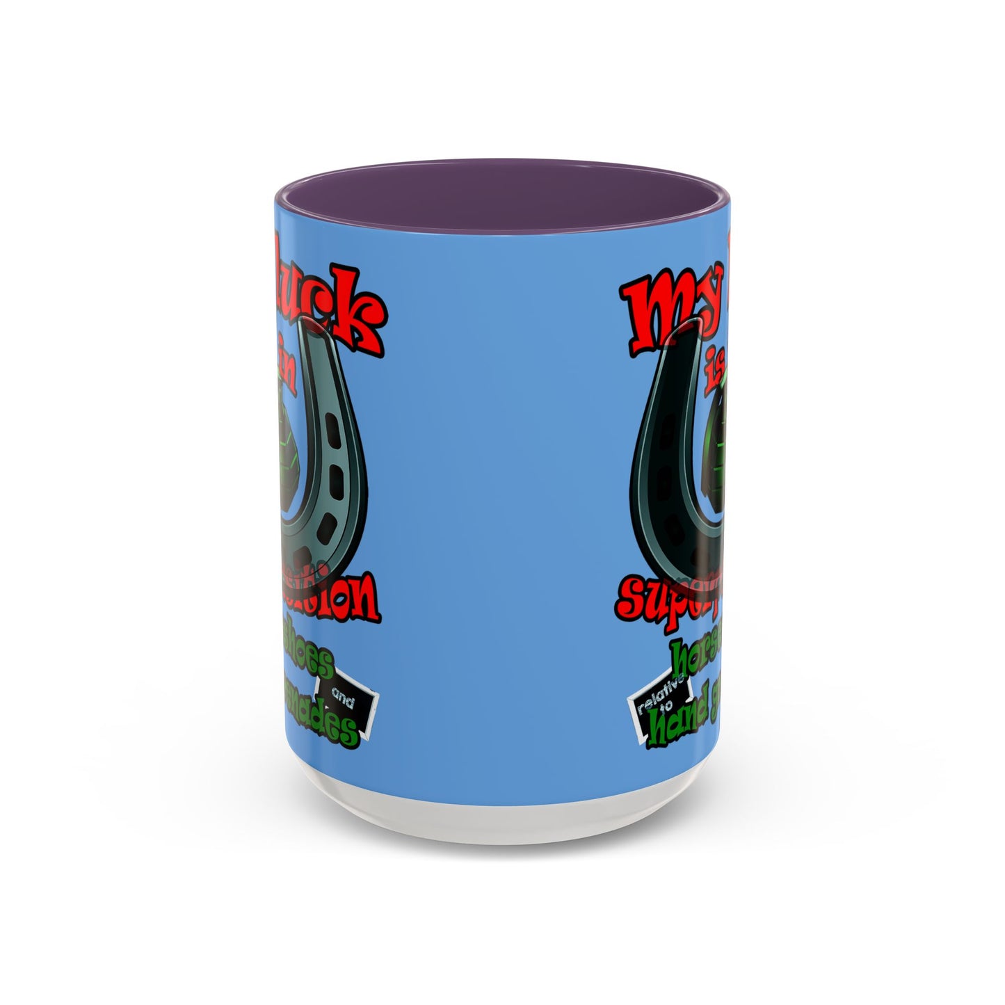 my luck - Accent Mug (light blue)