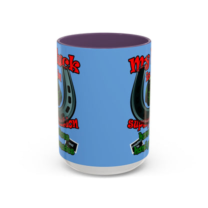 my luck - Accent Mug (light blue)