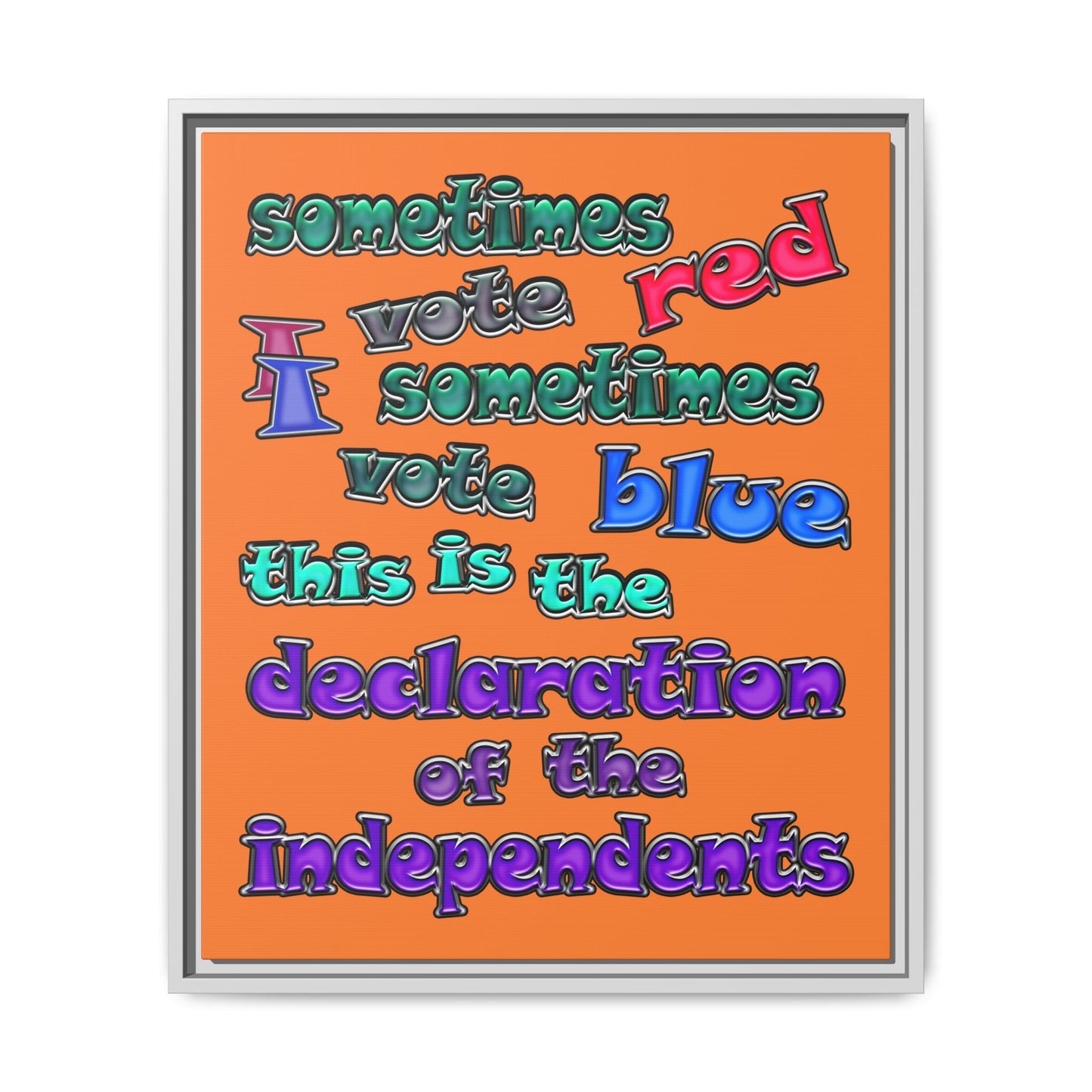 declaration of the independents - framed canvas art (crusta)