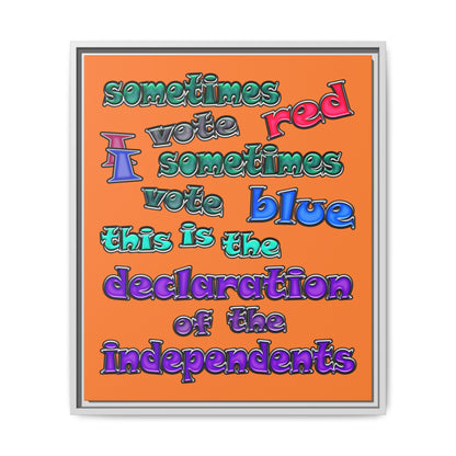declaration of the independents - framed canvas art (crusta)