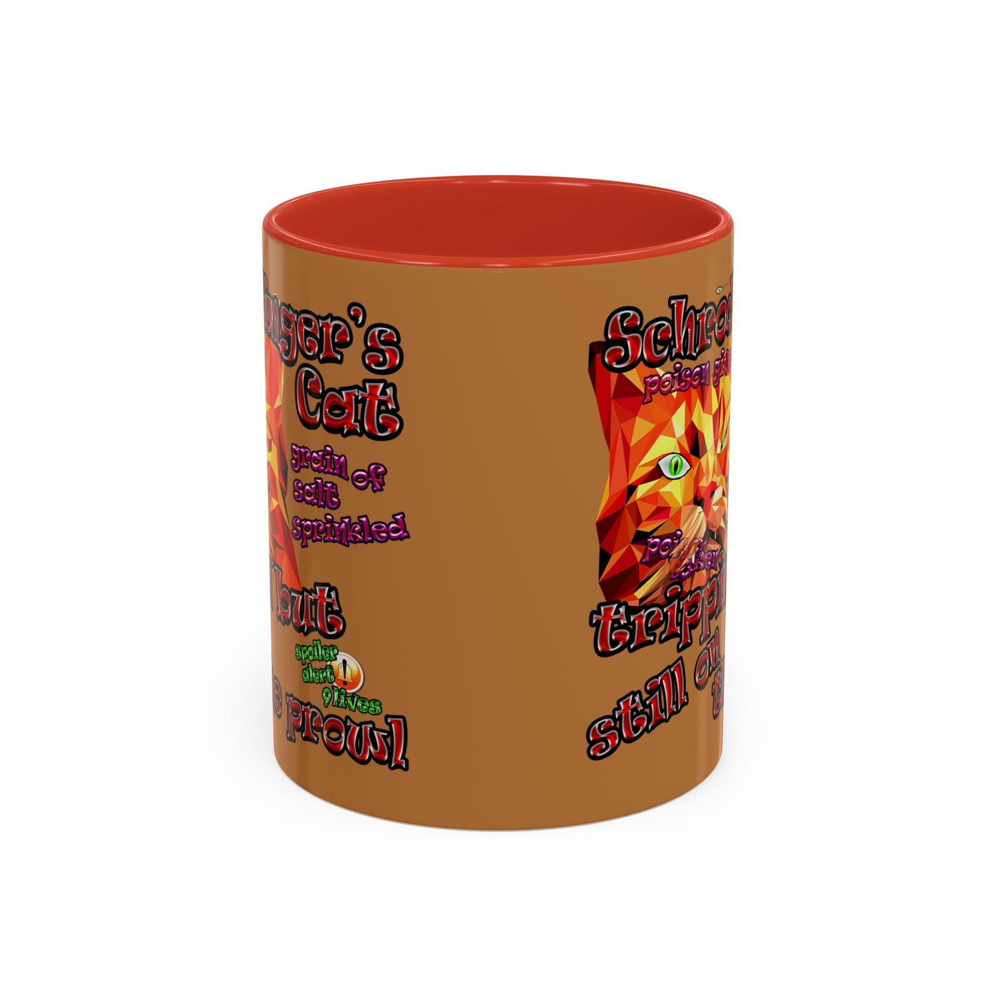 schrodinger's cat - Accent Mug (light brown)