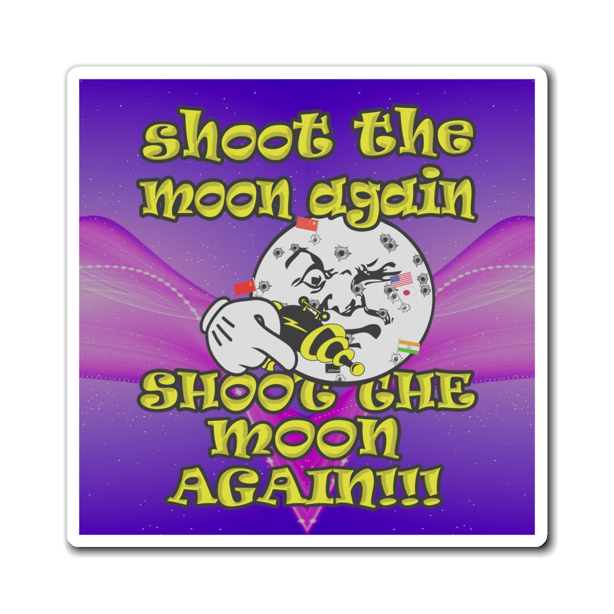 shoot the moon again - Magnets - (purple-pink wave)