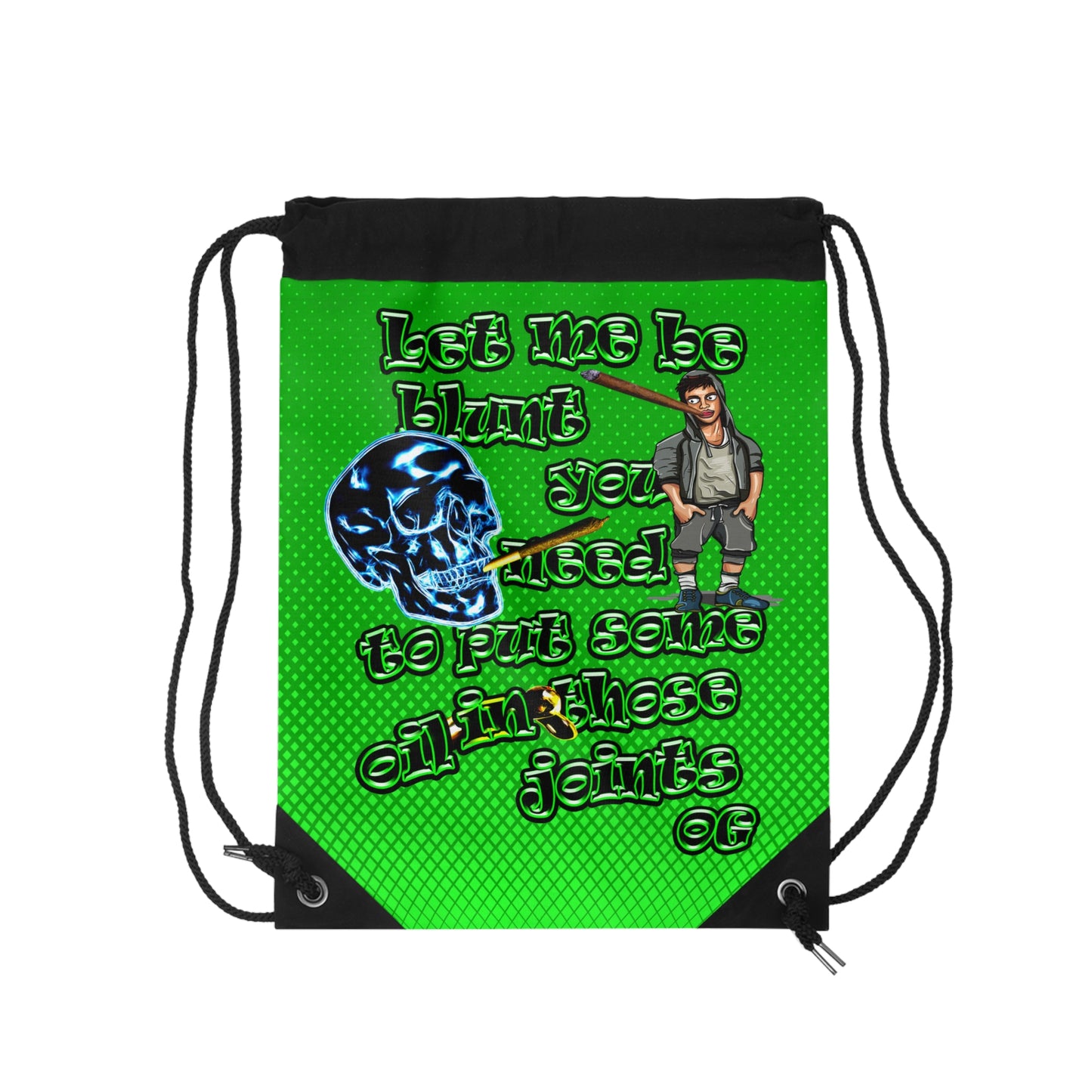 og - Drawstring Bag (logo green)