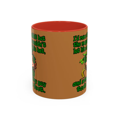 turtle race - Accent Mug (light brown)